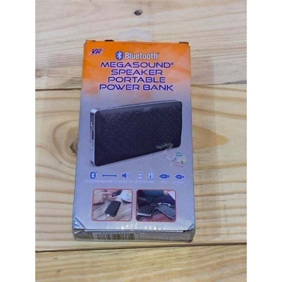 Bluetooth Portable Speaker Power Bank, Black, VR600BTPB - Picture 1 of 3